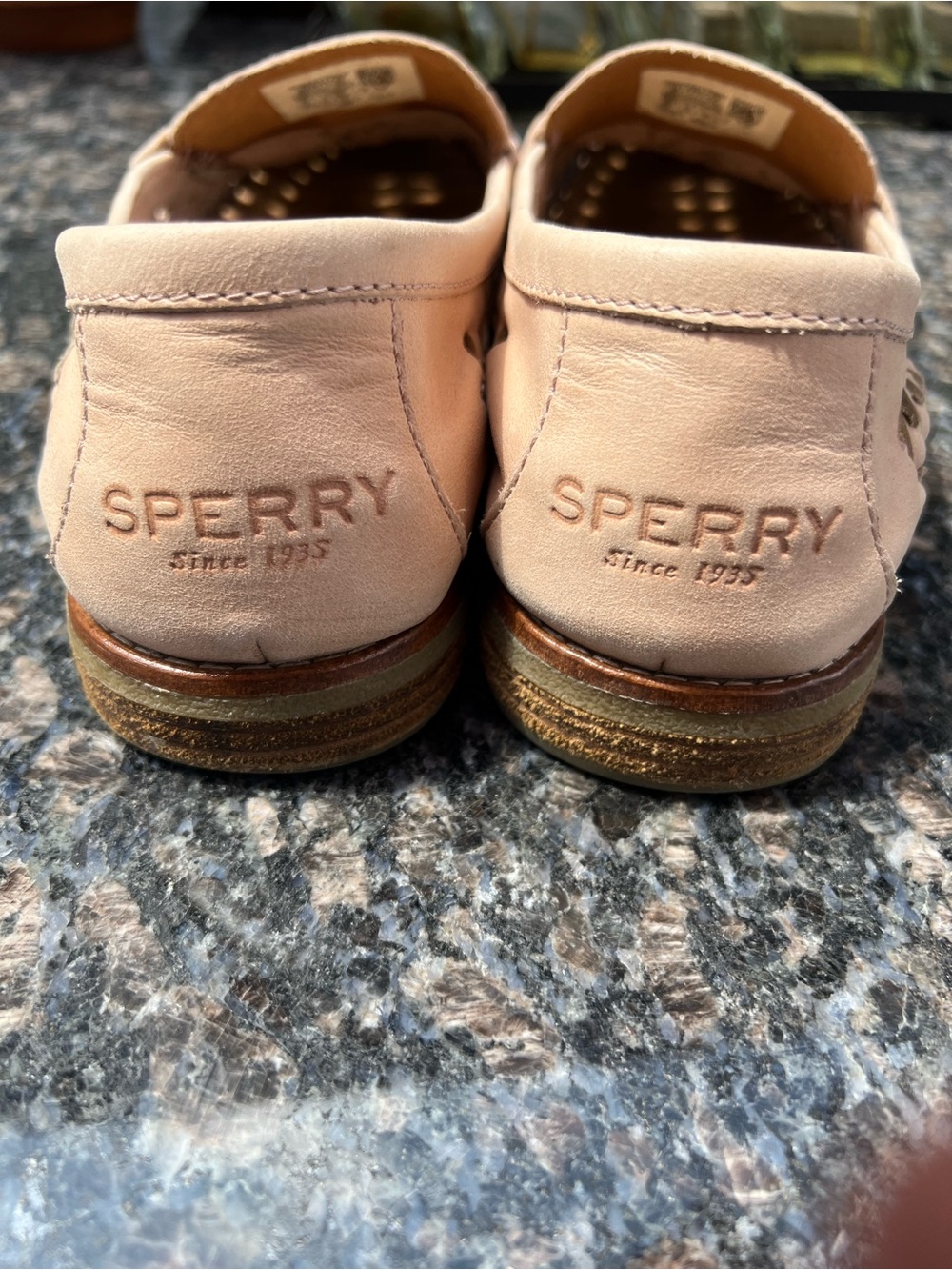Sperry Women Seaport Penny Plushwave Woven Leather Loafers Tan Sz 10 - Picture 3 of 8